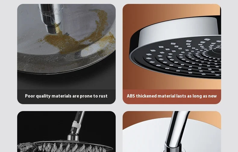 Top spray large water volume pressurized showerhead nozzle pressurized single head shower household shower showerhead