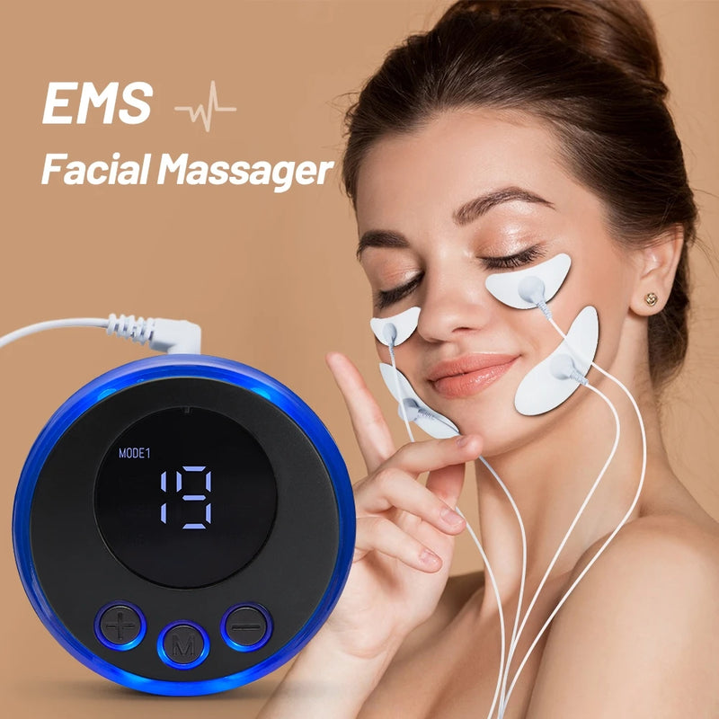 EMS Eye Massage Face Lifting & Firming Anti-Wrinkle Eye Lines Microcurrent Massager Spa Skin Care Home Appliances