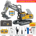 Escavadeira Controle Remoto 4x4 – Caminhão Basculante RC, Veículo Escavador, Trator Bulldozer, Carro de Construção