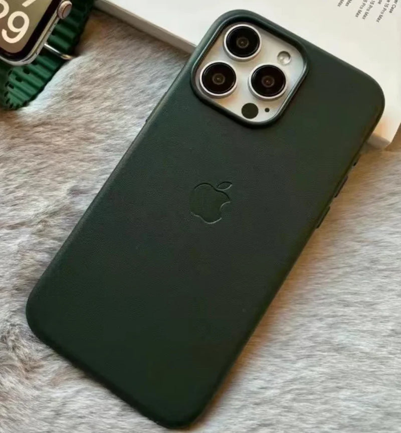 Capa Magnética de Couro Original Oficial com Logo da Apple