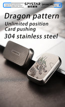 Brinquedo mecânico EDC de empurrar cartão com posições infinitas — brinquedo de metal magnético para ponta dos dedos, tipo fidget spinner, ideal para aliviar o estresse.