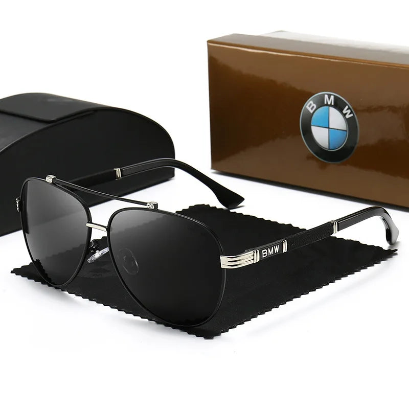 Óculos de Sol Retrô BMW UV400 Polarizados Antirreflexo