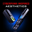 Brinquedo antiestresse de dedo — Spinner metálico magnético com luz, deslizante e tátil, EDC Clicker para Alívio da Ansiedade e TDAH