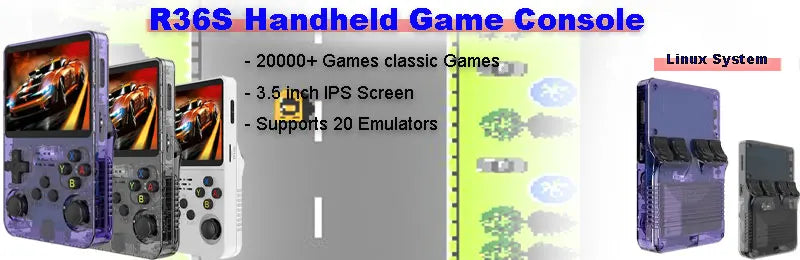 Console de Jogo Portátil com 500 Jogos Clássicos – Mini Console Retrô com Tela LCD, Recarregável,