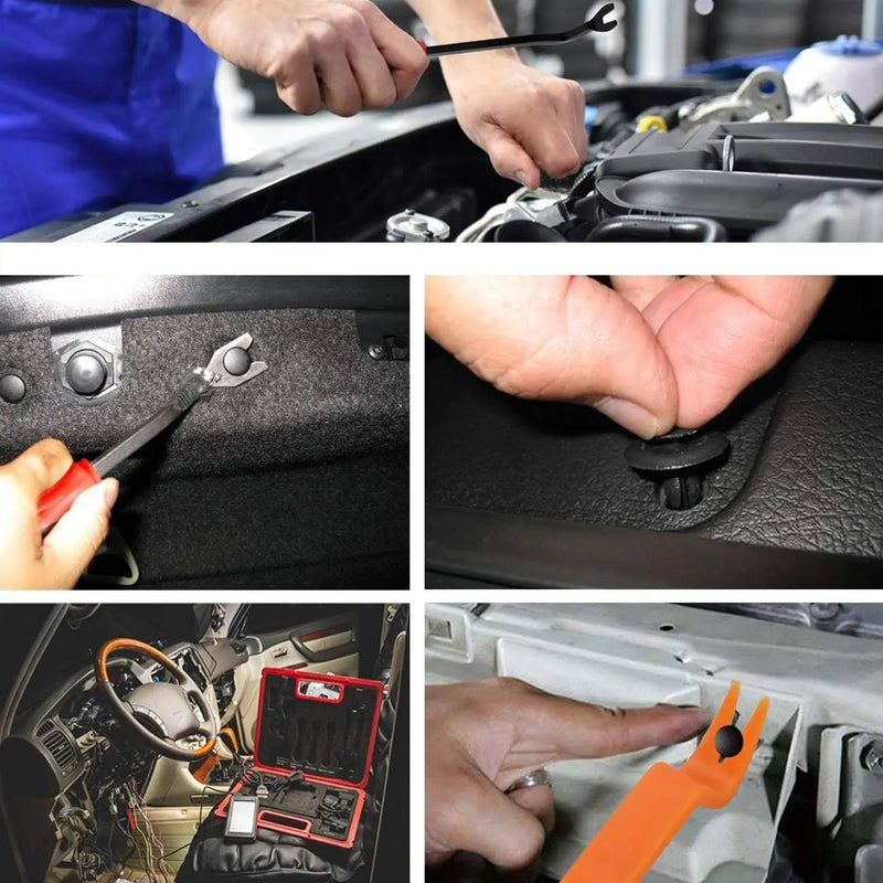 Conjunto de 925 Presilhas Automotivas com Ferramentas de Remoção — Rebites, Grampos e Fixadores Plásticos para Carro, Para-choque, Porta e Para-lama.