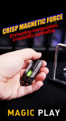 Brinquedo antiestresse de dedo — Spinner metálico magnético com luz, deslizante e tátil, EDC Clicker para Alívio da Ansiedade e TDAH