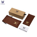 Óculos de sol com lentes polarizada com armação em madeira e TR90.