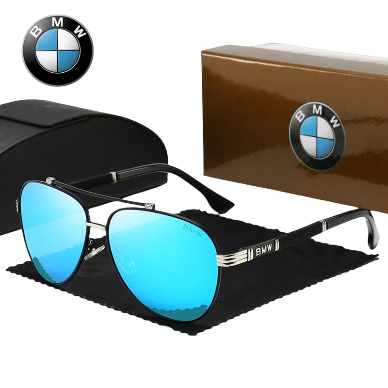 Óculos de Sol Retrô BMW UV400 Polarizados Antirreflexo