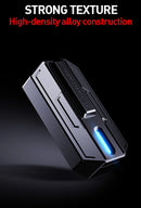 Brinquedo antiestresse de dedo — Spinner metálico magnético com luz, deslizante e tátil, EDC Clicker para Alívio da Ansiedade e TDAH