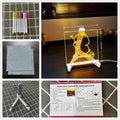 Quadro Mágico de Desenho com Luz LED — Acrílico Transparente, Apagável e com 7 Canetas Coloridas!
