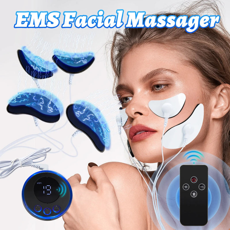 EMS Facial Massage Lifting Firming Anti-Wrinkle Remove Double Chin Microcurrent Massager SPA Skin Care Home Appliance