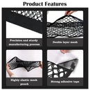 Rede Elástica com Adesivo de Parede, Ideal para Organização no Porta-Malas do Carro e Armazenamento Doméstico.