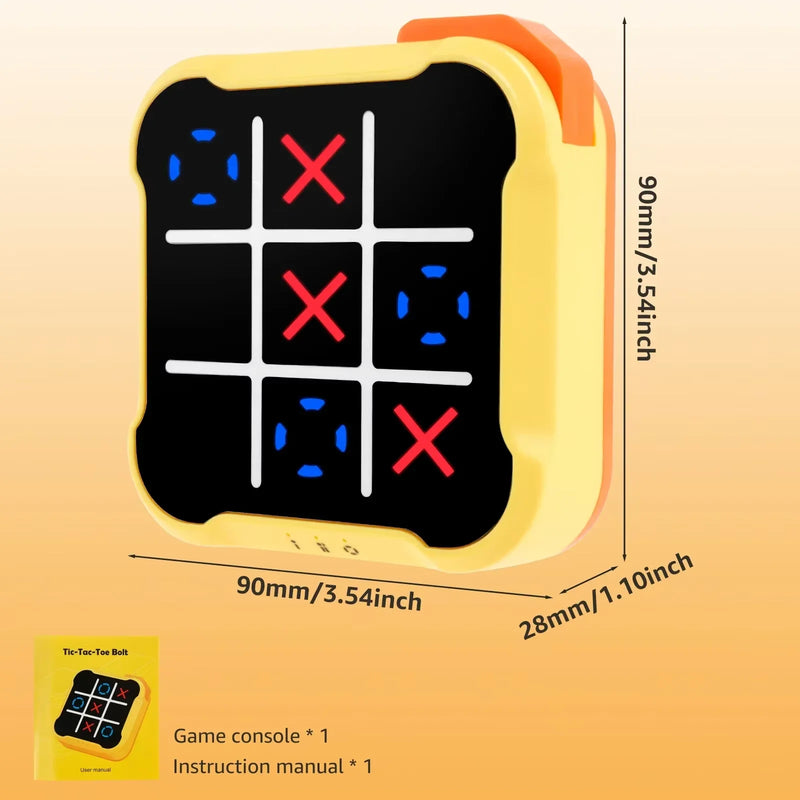TIC-TAC-TOE Electronic Game 3 in 1 Bolt Chess Game Consoles Children Puzzle Toys Portable Handheld Board Game Toys Kids Gifts