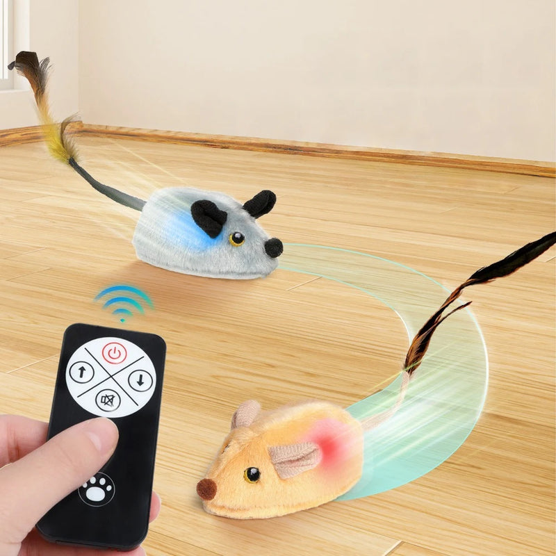 Rato Interativo Automático para Gatos — Sensor de Movimento, Som Divertido e Recarga USB