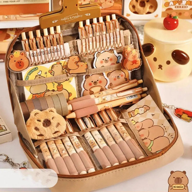 Kit completo escolar capivara
