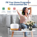 Difusor de Aromas 500ML (6 Óleos Opcionais), Umidificador Difusor de Óleos Essenciais 5V 2A com Controle Remoto