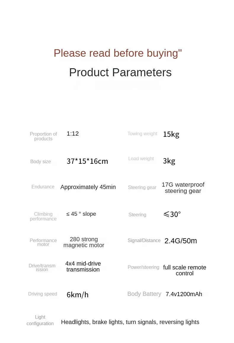 Caminhonete RC em Escala Real 4x4 — Controle Remoto Off-Road para Subidas e Terrenos Irregulares