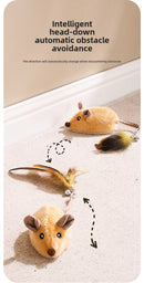 Rato Interativo Automático para Gatos — Sensor de Movimento, Som Divertido e Recarga USB