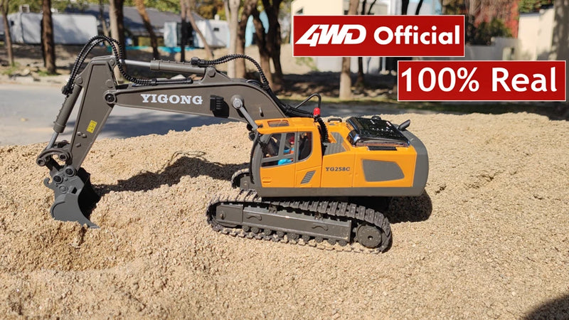 Escavadeira Controle Remoto 4x4 – Caminhão Basculante RC, Veículo Escavador, Trator Bulldozer, Carro de Construção