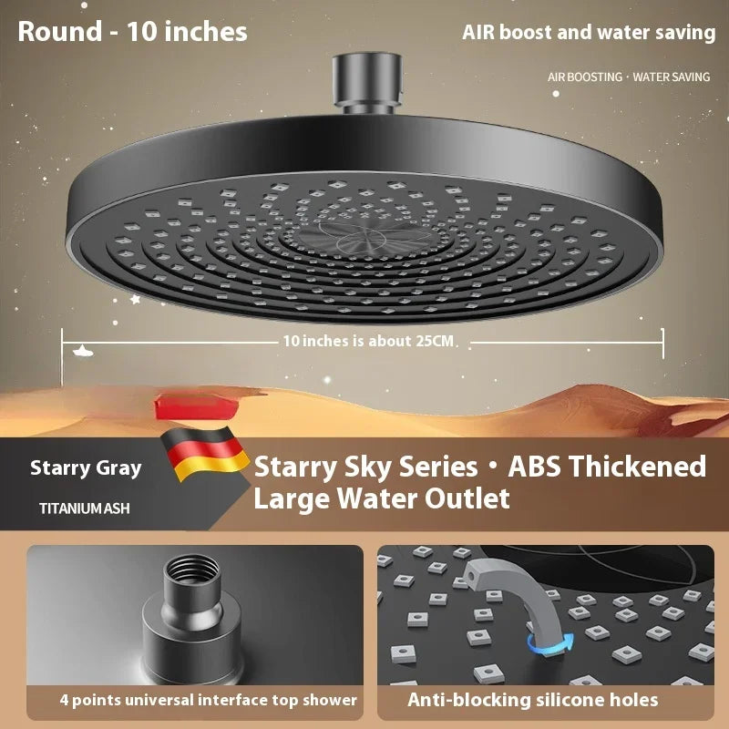 Top spray large water volume pressurized showerhead nozzle pressurized single head shower household shower showerhead