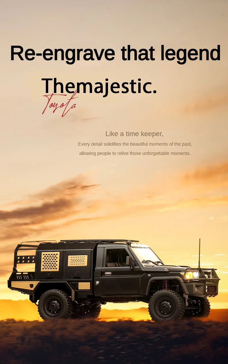 Caminhonete RC em Escala Real 4x4 — Controle Remoto Off-Road para Subidas e Terrenos Irregulares