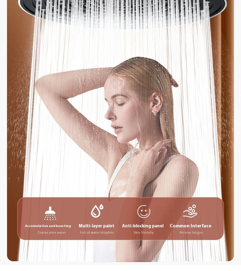 Top spray large water volume pressurized showerhead nozzle pressurized single head shower household shower showerhead