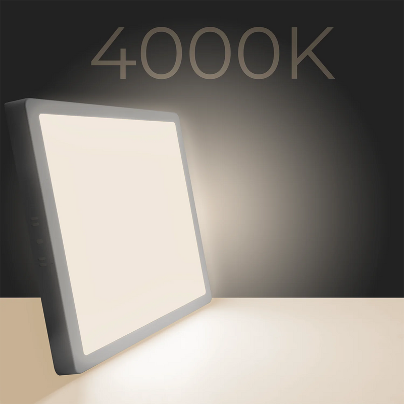 Luminaria Plafon 18W Led Overboard Square Cold White Light/Warm and Neutral
