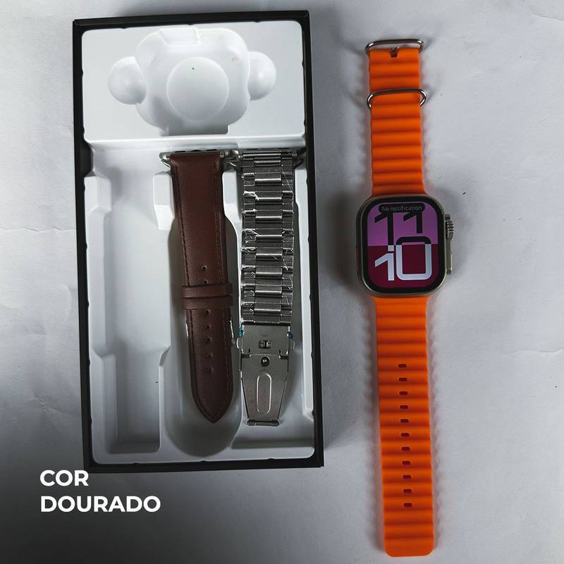 WS-79 ULTRA 2 | Kit 3 pulseiras | Pulseira de Couro e Metal | Segunda geração
